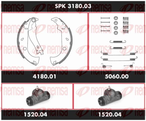 Brake Kit, drum brake (SPK 3180.03)
