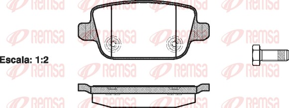 Brake Pad Set, disc brake (1256.00)