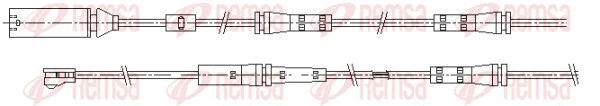 Warning Contact, brake pad wear (001163)