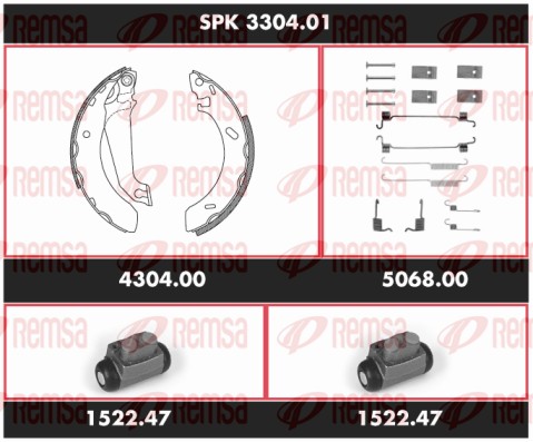 Brake Kit, drum brake (SPK 3304.01)