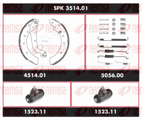 Brake Kit, drum brake (SPK 3514.01)