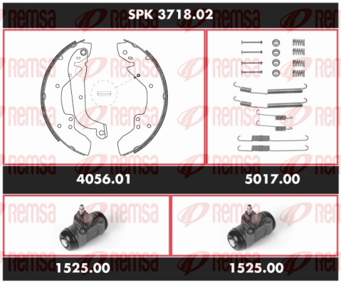 Brake Kit, drum brake (SPK 3718.02)