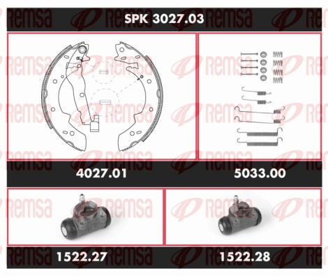 Brake Kit, drum brake (SPK 3027.03)