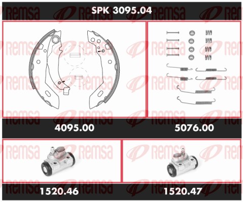 Brake Kit, drum brake (SPK 3095.04)