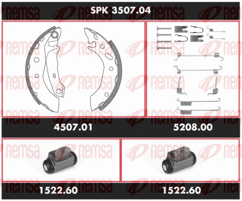 Brake Kit, drum brake (SPK 3507.04)