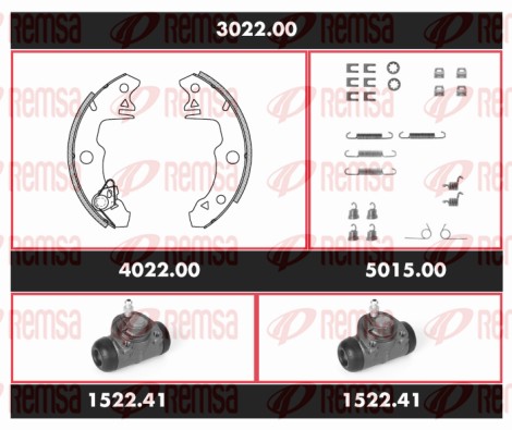 Brake Kit, drum brake (SPK 3022.00)
