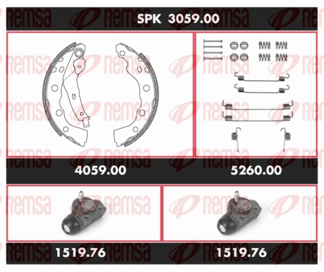 Brake Kit, drum brake (SPK 3059.00)