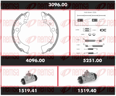 Brake Kit, drum brake (3096.00)