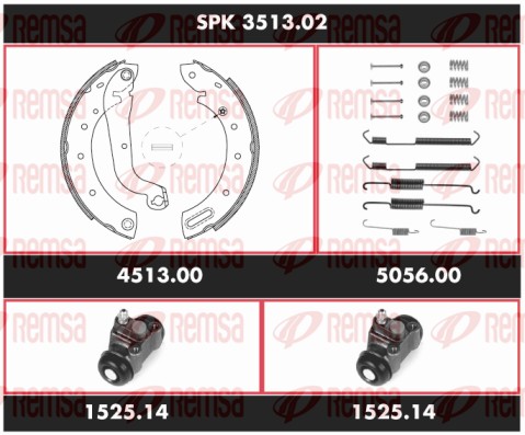 Brake Kit, drum brake (SPK 3513.02)