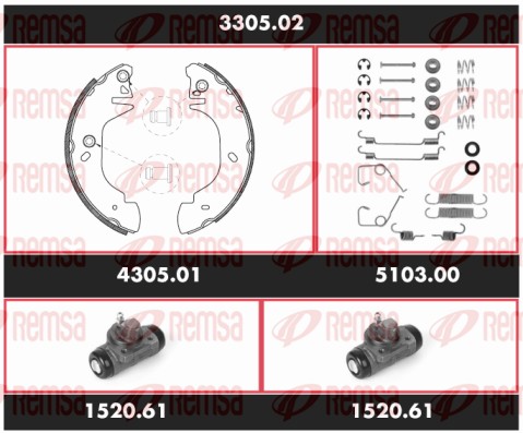 Brake Kit, drum brake (3305.02)