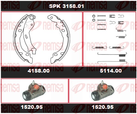Brake Kit, drum brake (SPK 3158.01)