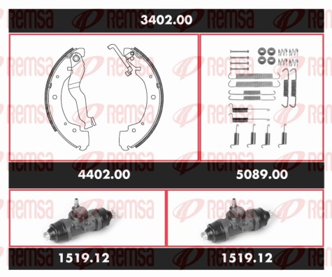 Brake Kit, drum brake (3402.00)