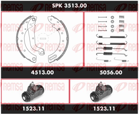 Brake Kit, drum brake (SPK 3513.00)