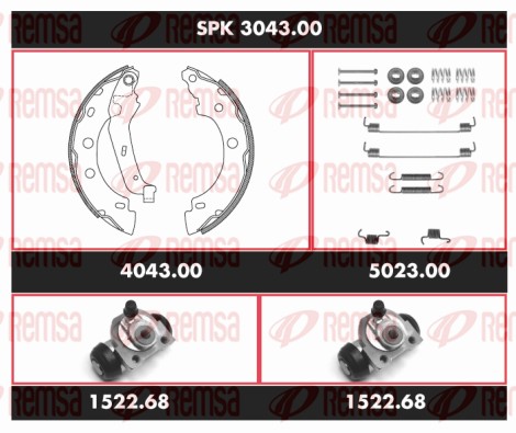 Brake Kit, drum brake (SPK 3043.00)