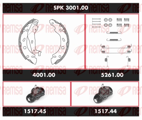 Brake Kit, drum brake (SPK 3001.00)