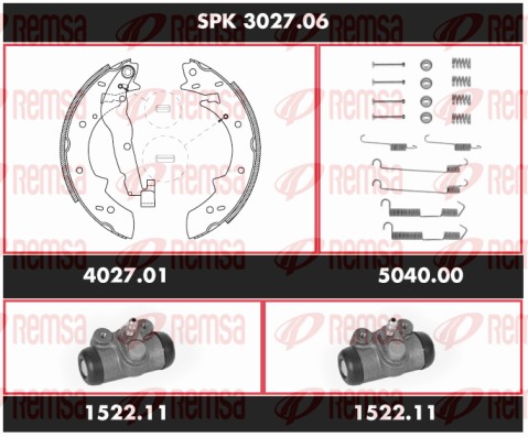 Brake Kit, drum brake (SPK 3027.06)