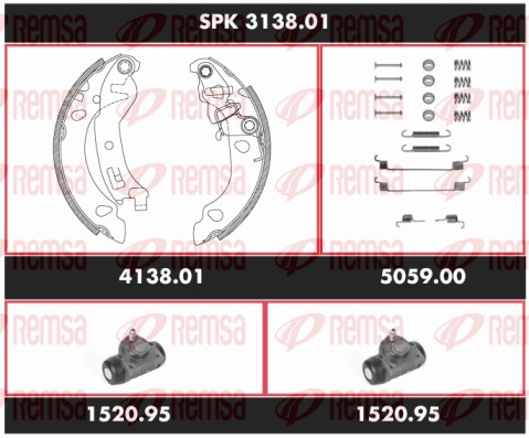 Brake Kit, drum brake (SPK 3138.01)