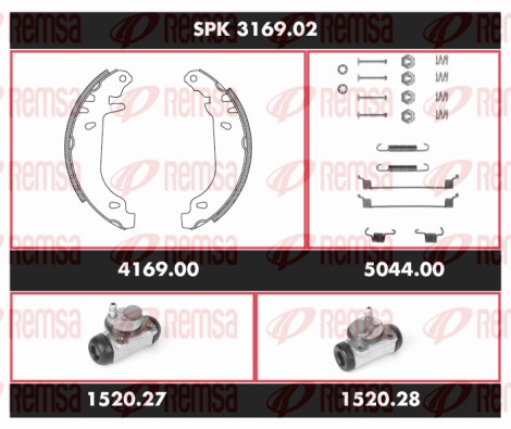 Brake Kit, drum brake (SPK 3169.02)