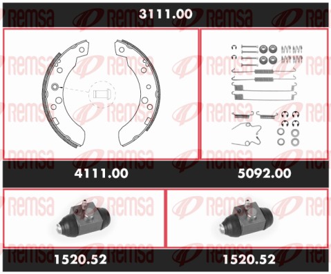 Brake Kit, drum brake (3111.00)