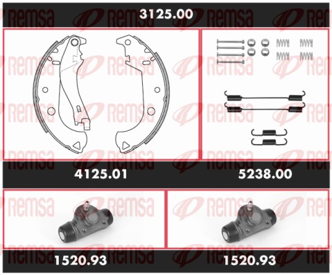 Brake Kit, drum brake (3125.00)