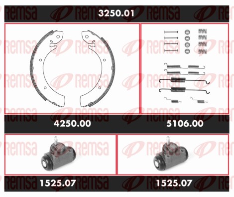 Brake Kit, drum brake (3250.01)