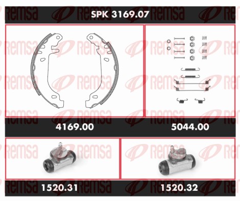 Brake Kit, drum brake (SPK 3169.07)