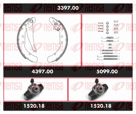 Brake Kit, drum brake (3397.00)