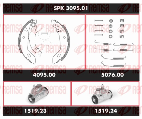 Brake Kit, drum brake (SPK 3095.01)