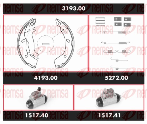 Brake Kit, drum brake (3193.00)