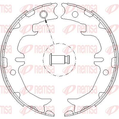 Brake Shoe, parking brake (4742.00)