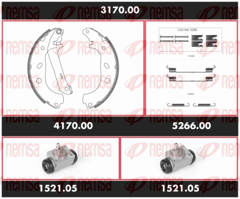 Brake Kit, drum brake (3170.00)