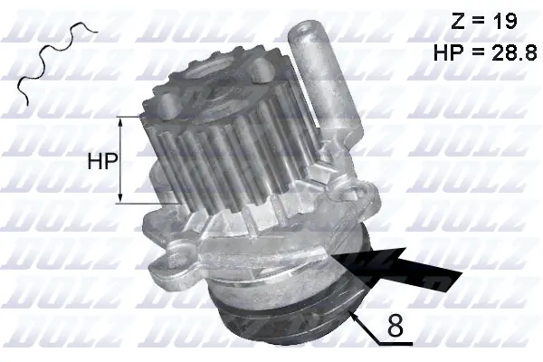 Water Pump, engine cooling (A224)