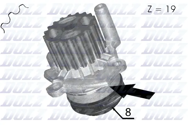 Water Pump, engine cooling (A204)