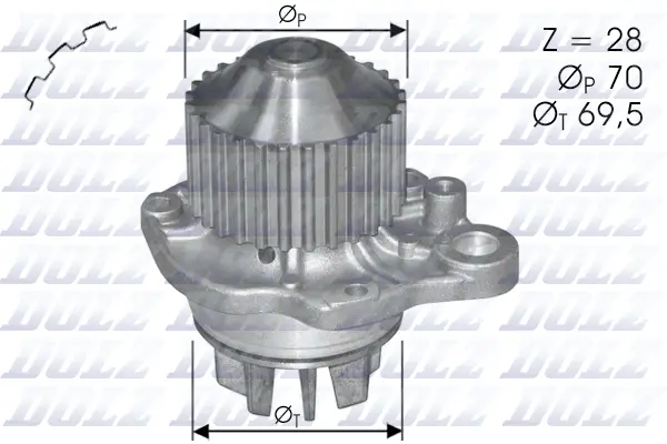 Water Pump, engine cooling (C121)