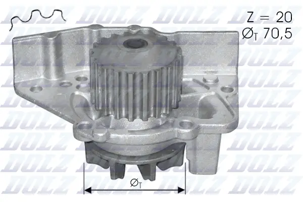 Water Pump, engine cooling (C119)