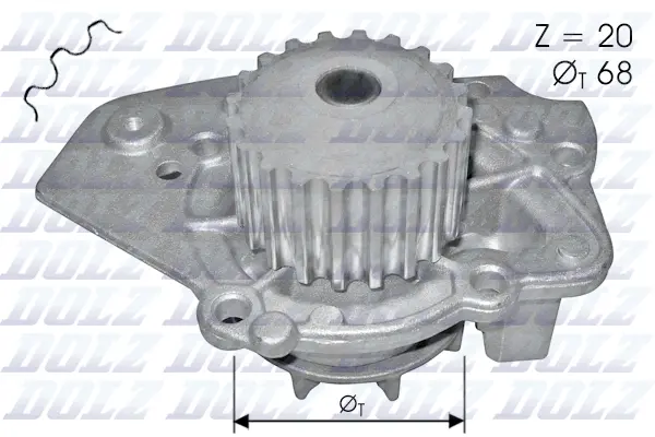 Water Pump, engine cooling (N206)