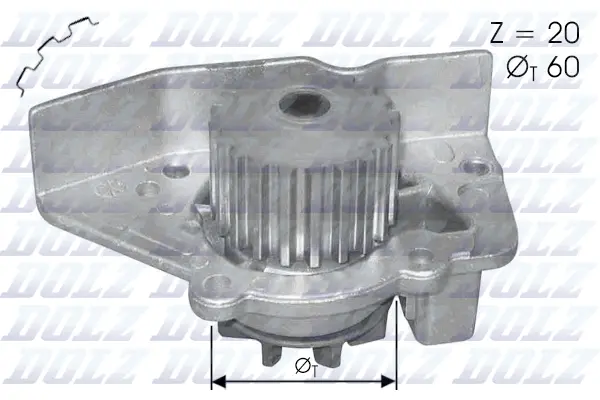 Water Pump, engine cooling (N406)
