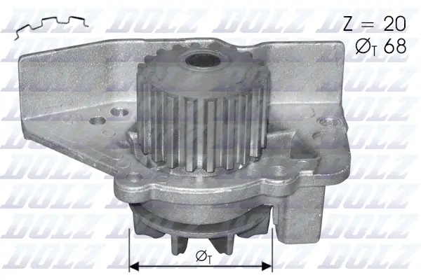 Water Pump, engine cooling (C118)