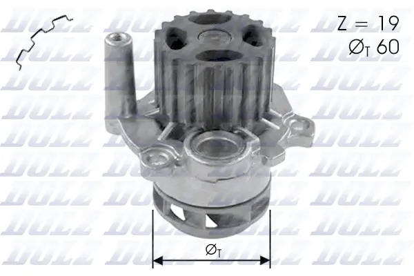 Water Pump, engine cooling (A197)