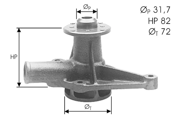 Water Pump, engine cooling (A123)