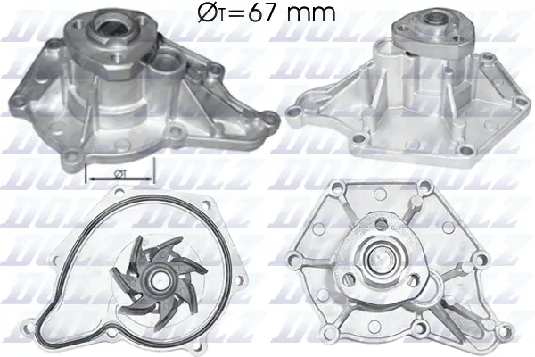 Water Pump, engine cooling (A213)