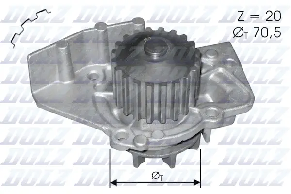 Water Pump, engine cooling (C120)