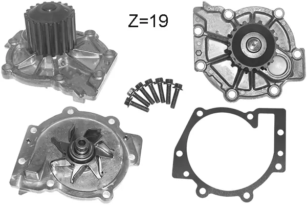 Water Pump, engine cooling (V211)