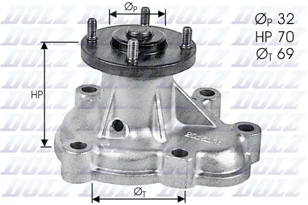Water Pump, engine cooling (O131)