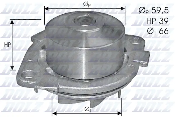 Water Pump, engine cooling (S211)