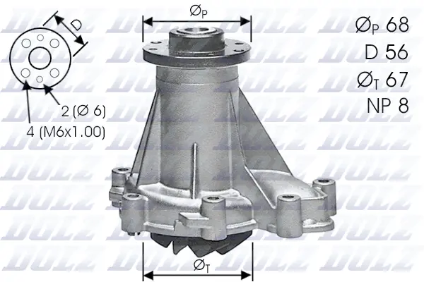 Water Pump, engine cooling (M176)