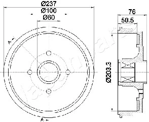 Brake Drum (TA-0700)