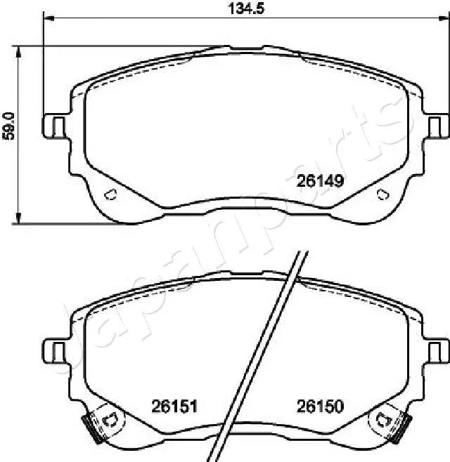 Brake Pad Set, disc brake (PA-2027AF)