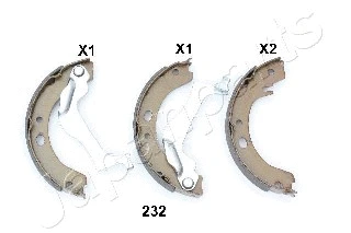 Brake Shoe Set, parking brake (GF-232AF)