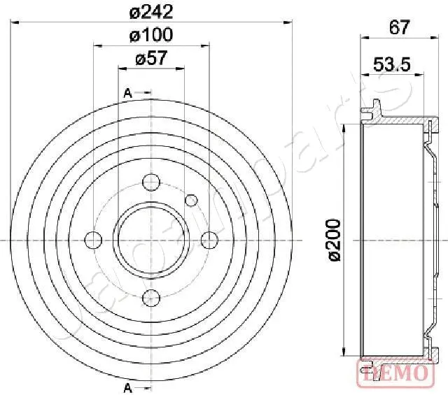 Brake Drum (TA-0402C)